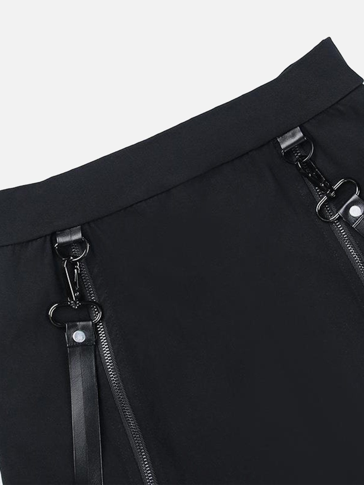 NEV Double Zipper Hip Slit Skirt