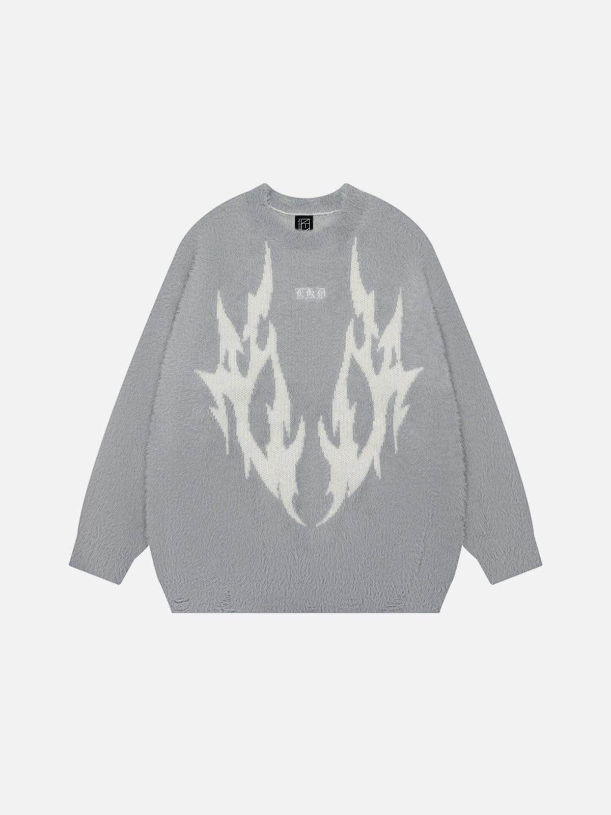 NEV Flame Graphic Mink Velvet Sweater