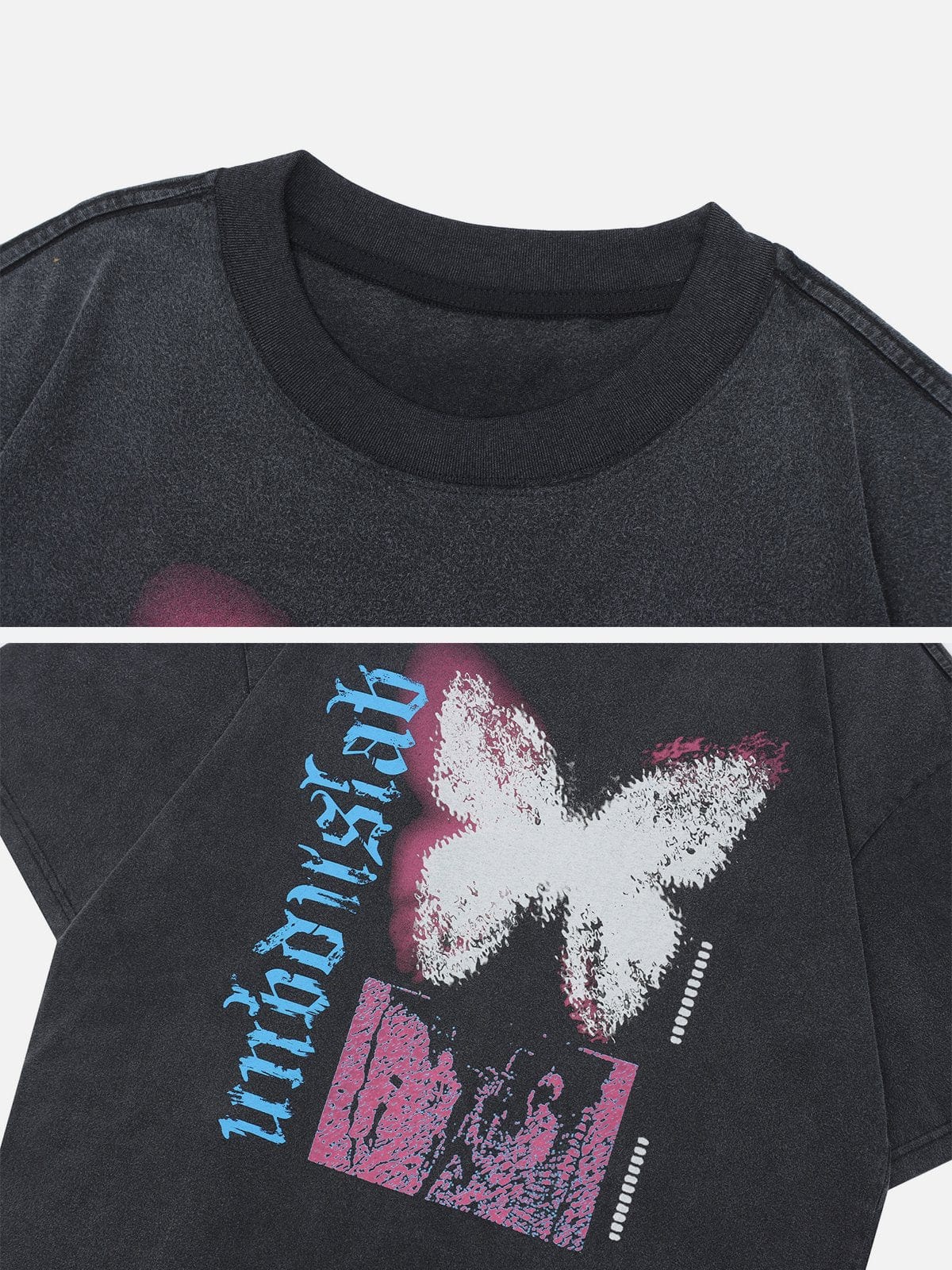 NEV Washed Butterfly Print Tee