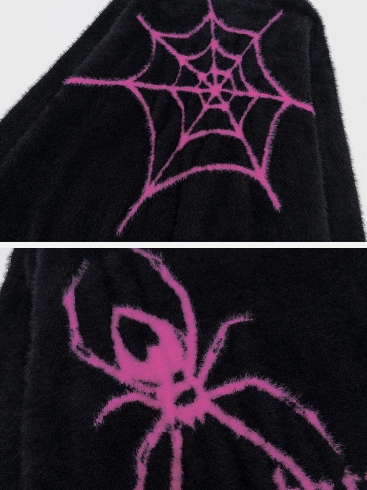 NEV Spider Flocked Jacquard Sweater