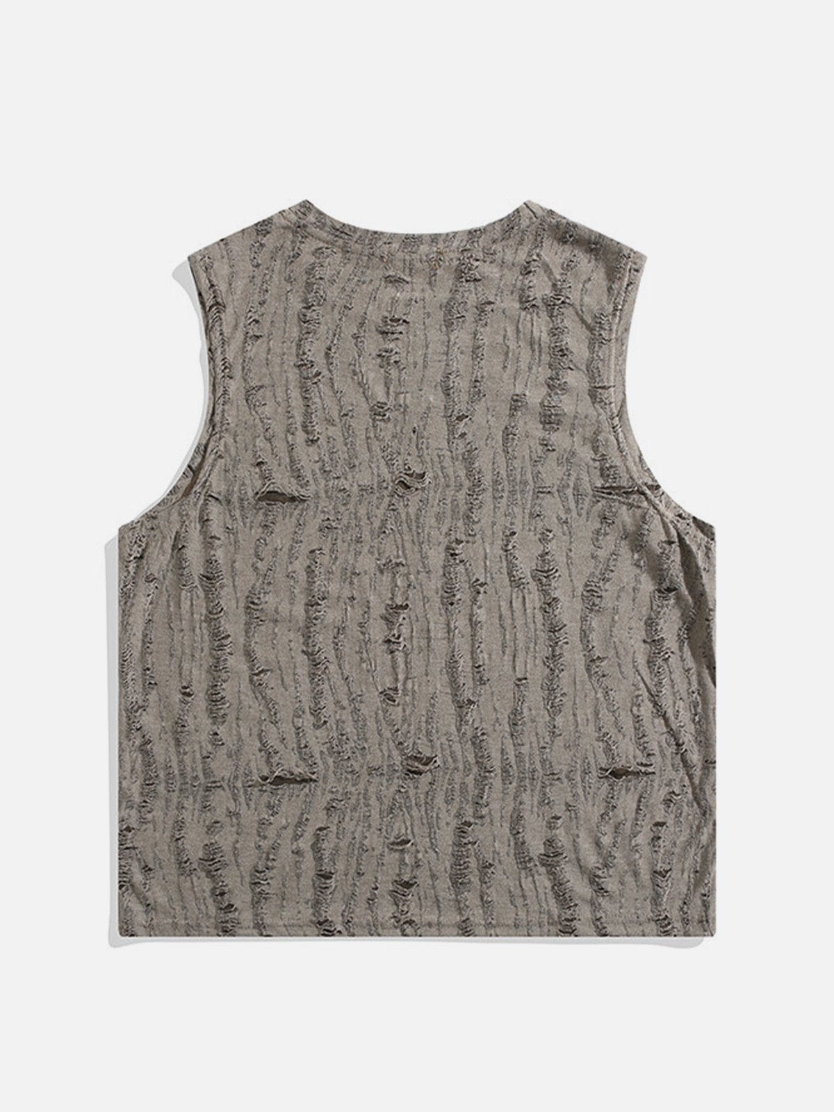 NEV Cut-Out Distressed Vest