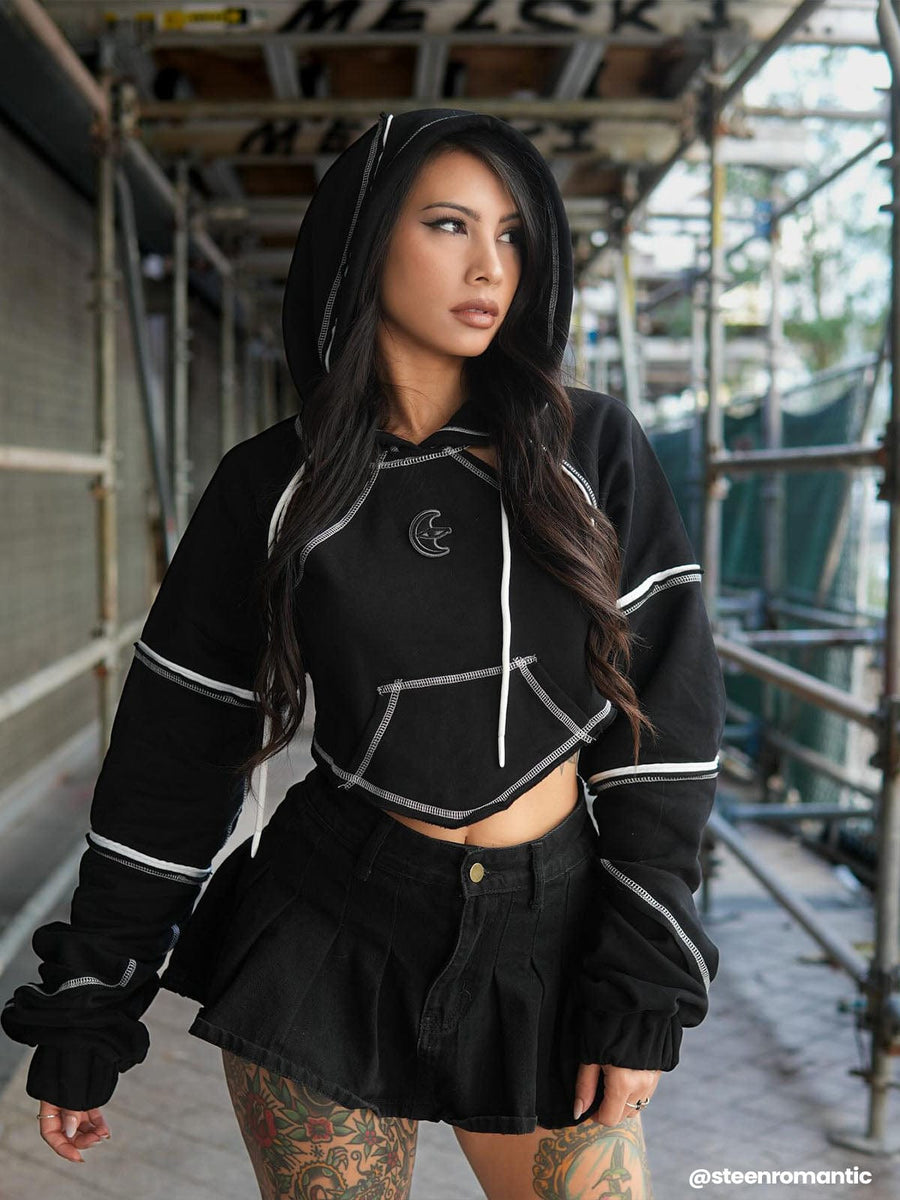 NEV Hollowed Back Tie-Bow Hoodie – nevstudio