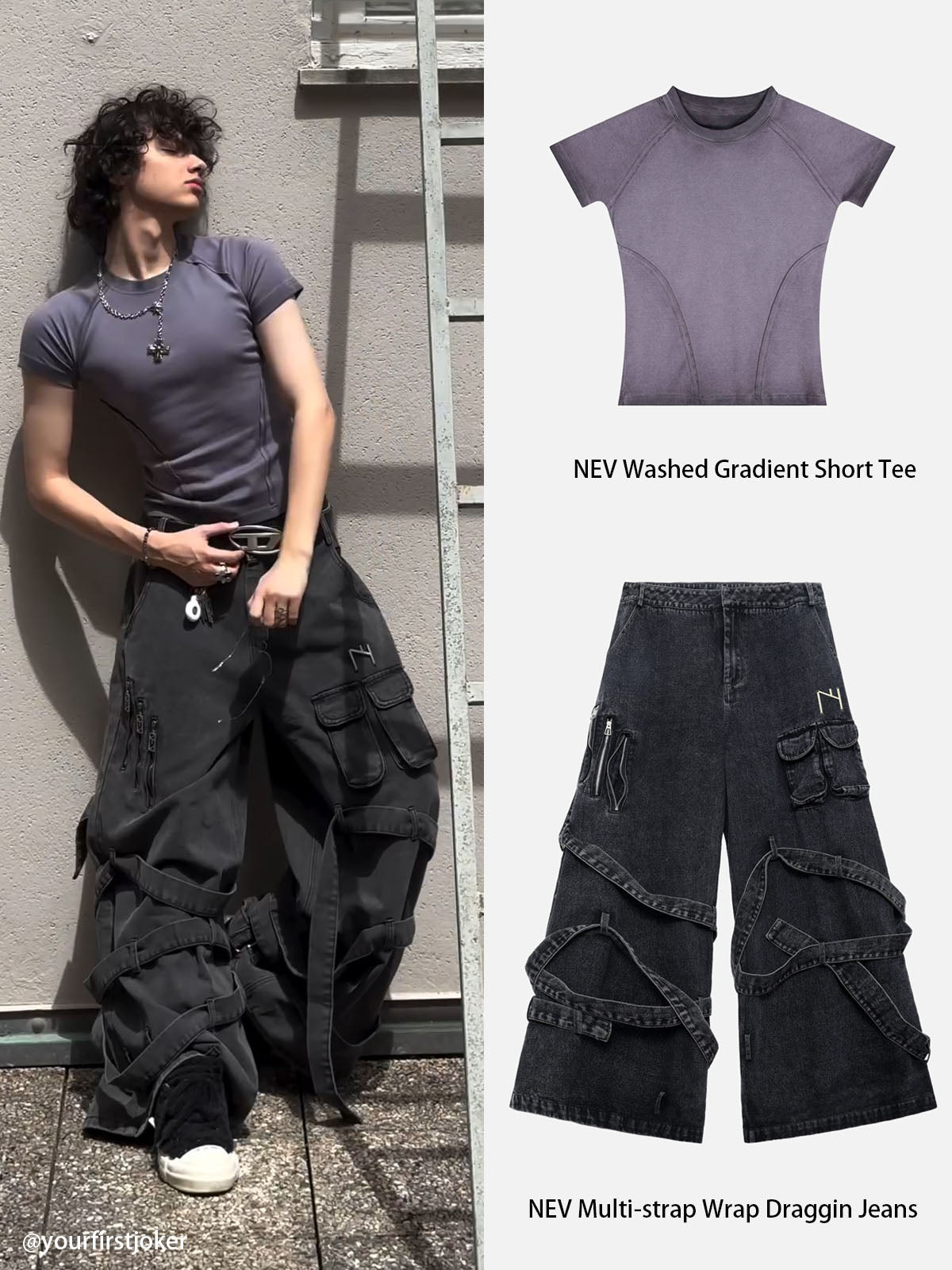 NEV Multi-strap Wrap Draggin Jeans [Recommend By@(๏)]