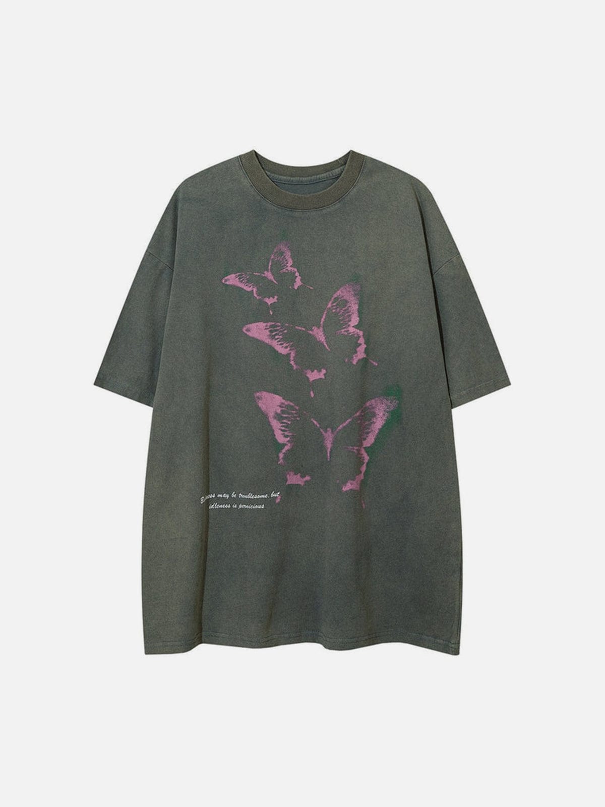 NEV Punk Butterfly Graphic Washed Tee