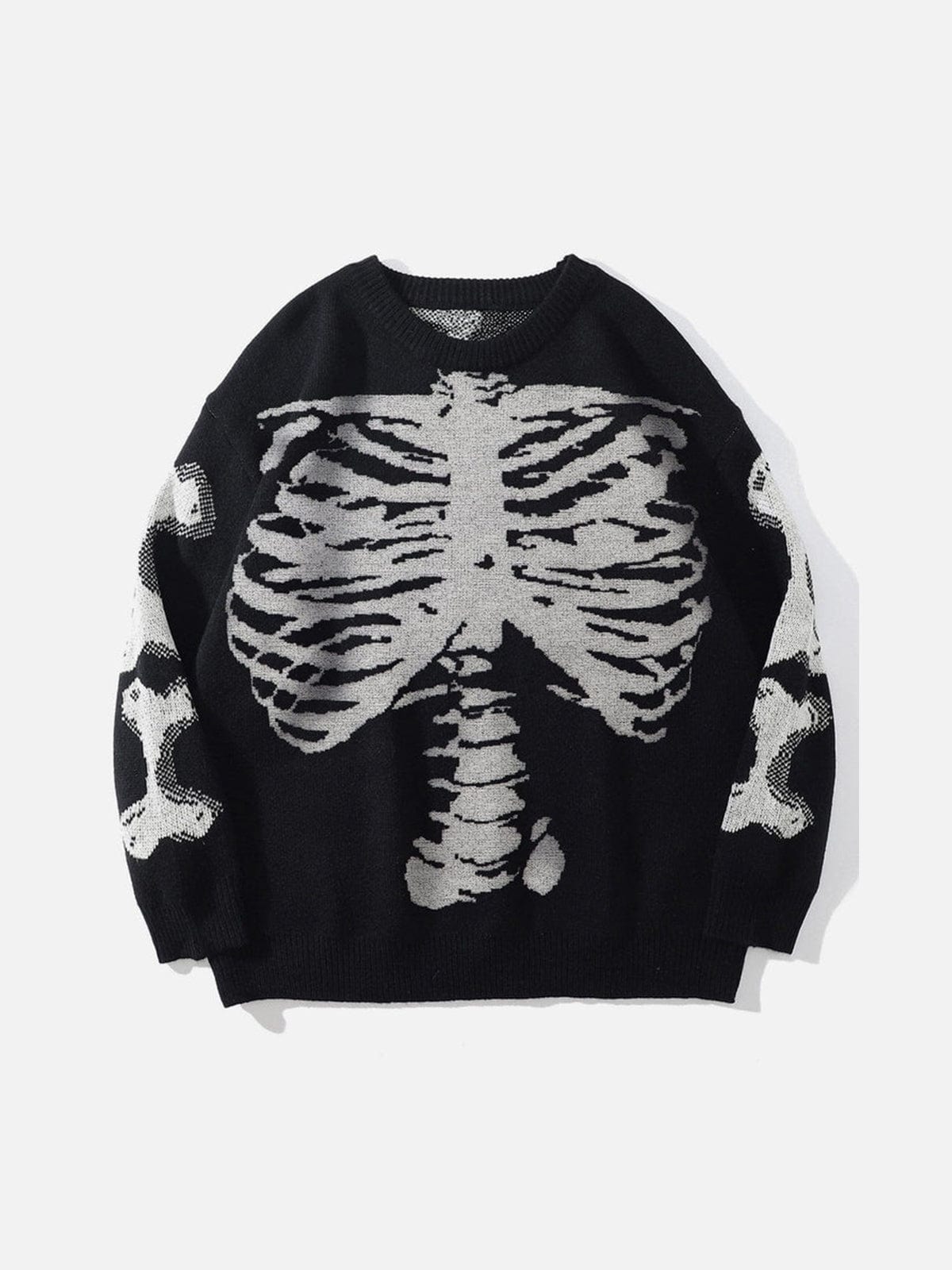NEV Skeleton Print Knit Sweater
