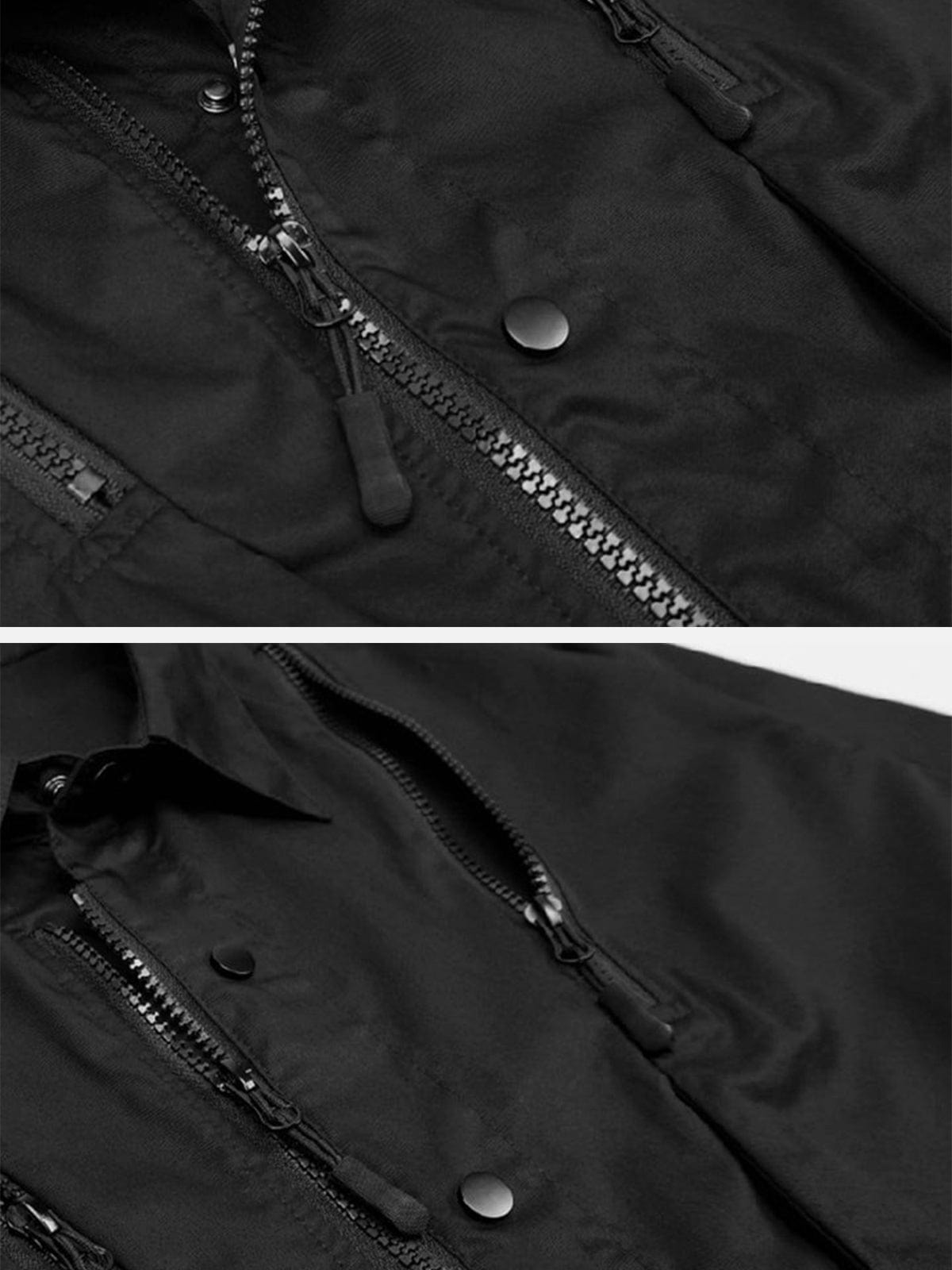 NEV Multi-shape Zipper Buttons Jacket
