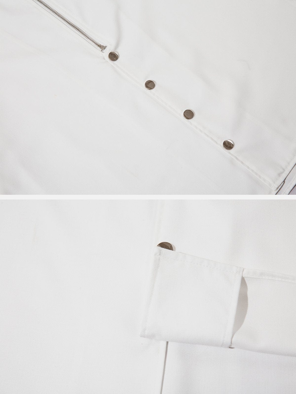 NEV Half Zip Up Half Button Short Sleeve Shirt