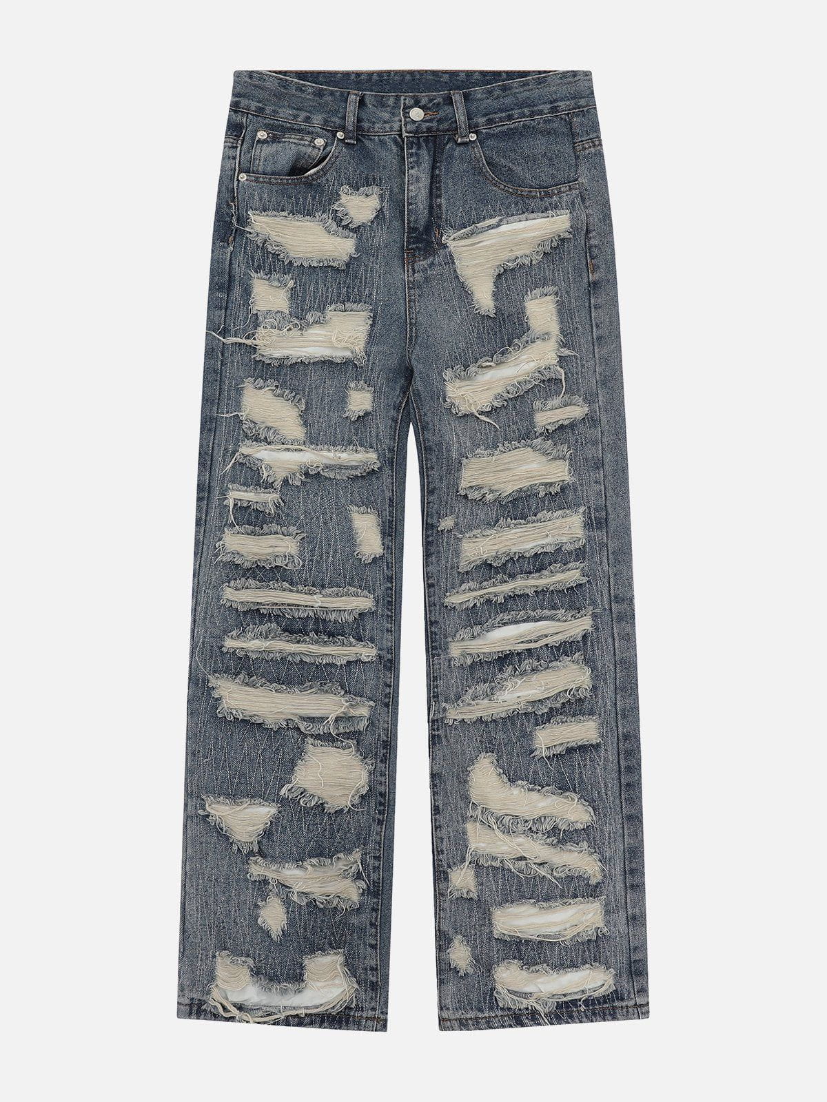 NEV Multi Hole Straight Jeans