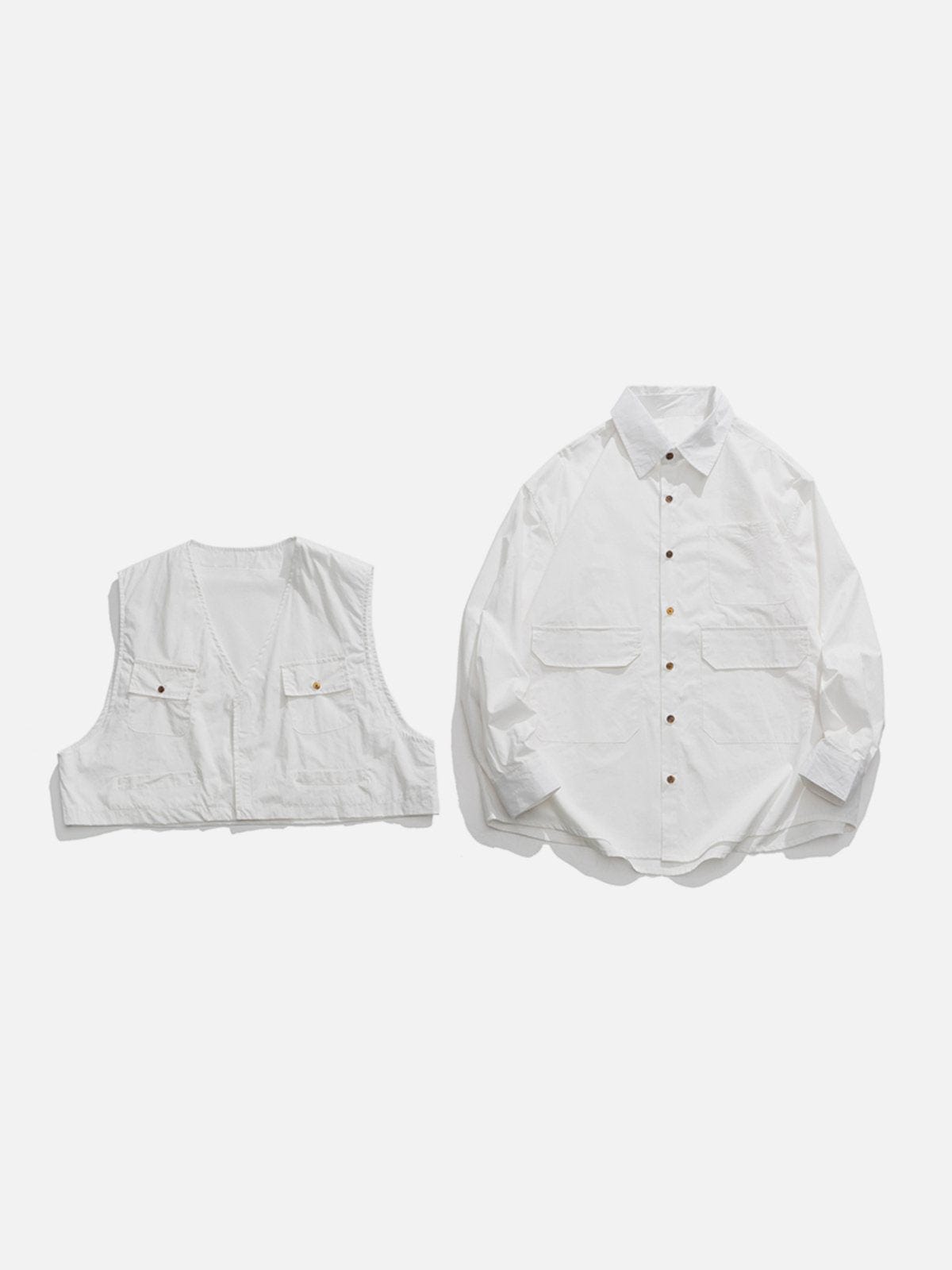NEV Detachable Vest Long Sleeve Shirt
