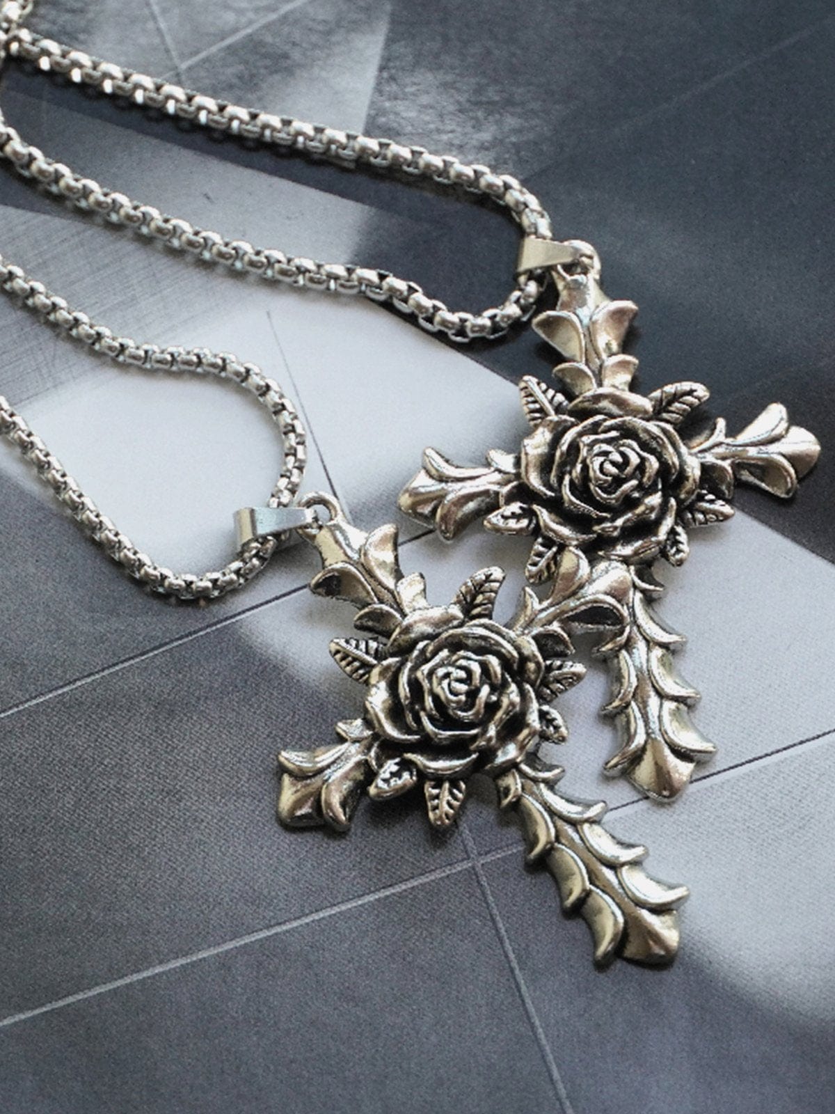 NEV Rose Cross Necklace