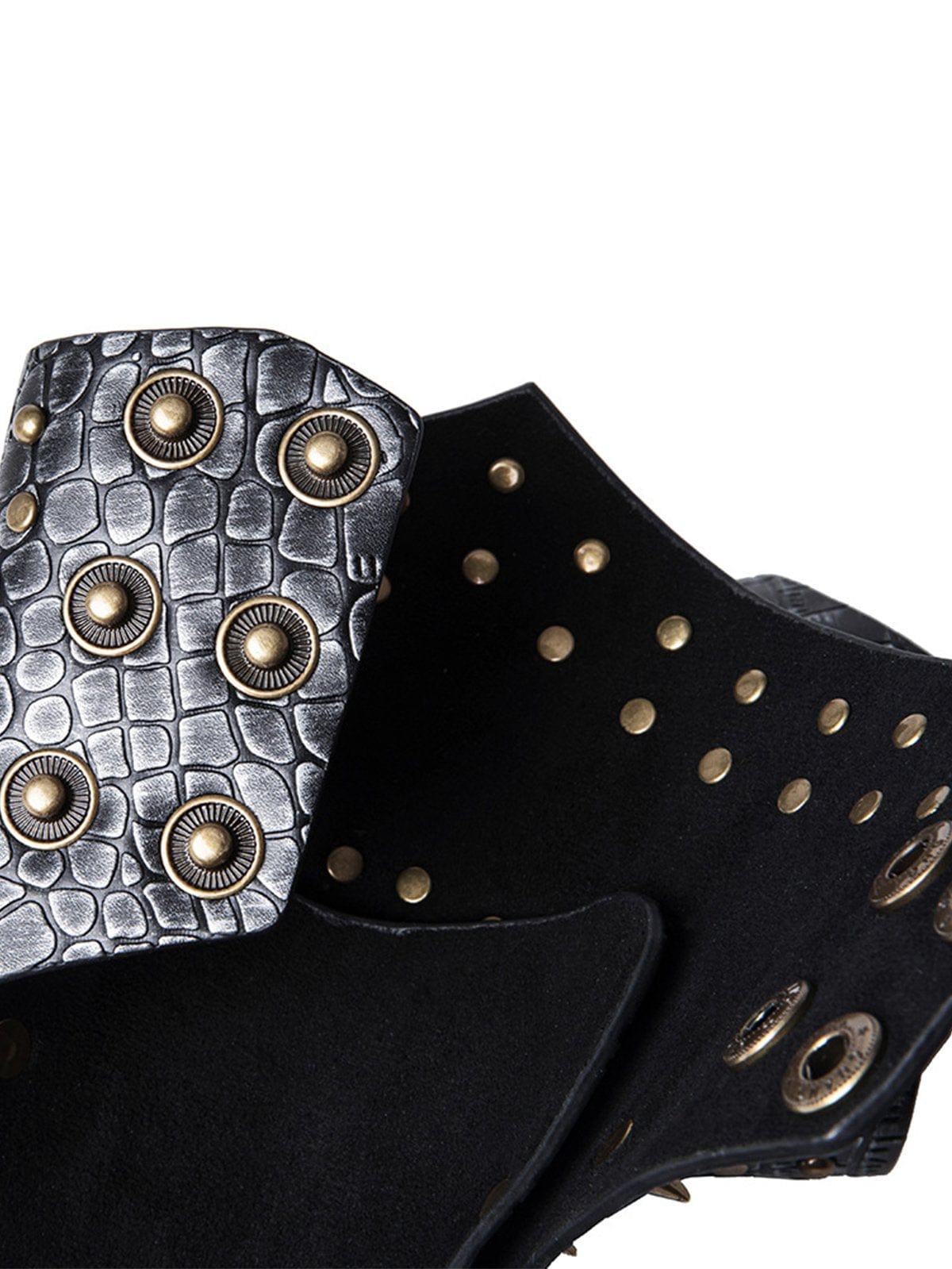 NEV Metal Rivets PU Leather Gloves